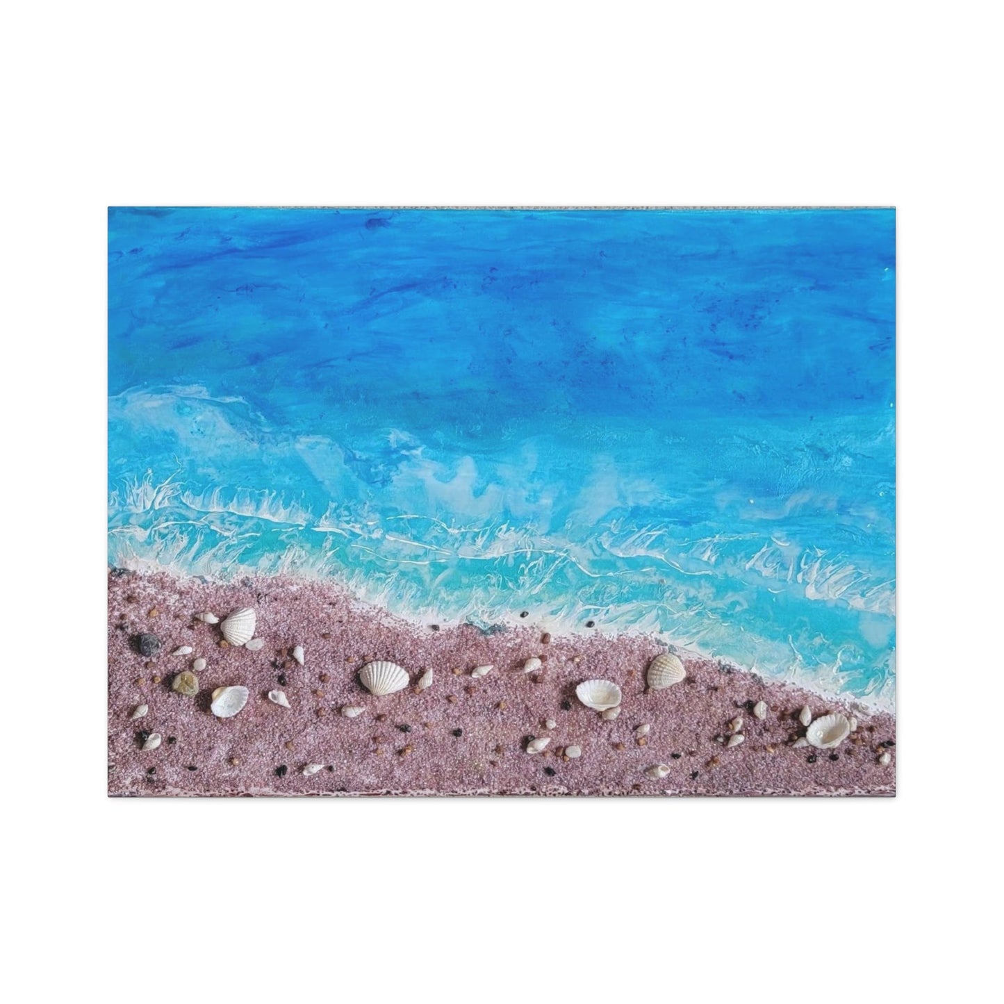 Serene Shorelines - Unique, Original Handmade Painting, Home Decor Abstract Wall Art | 20" x 16"