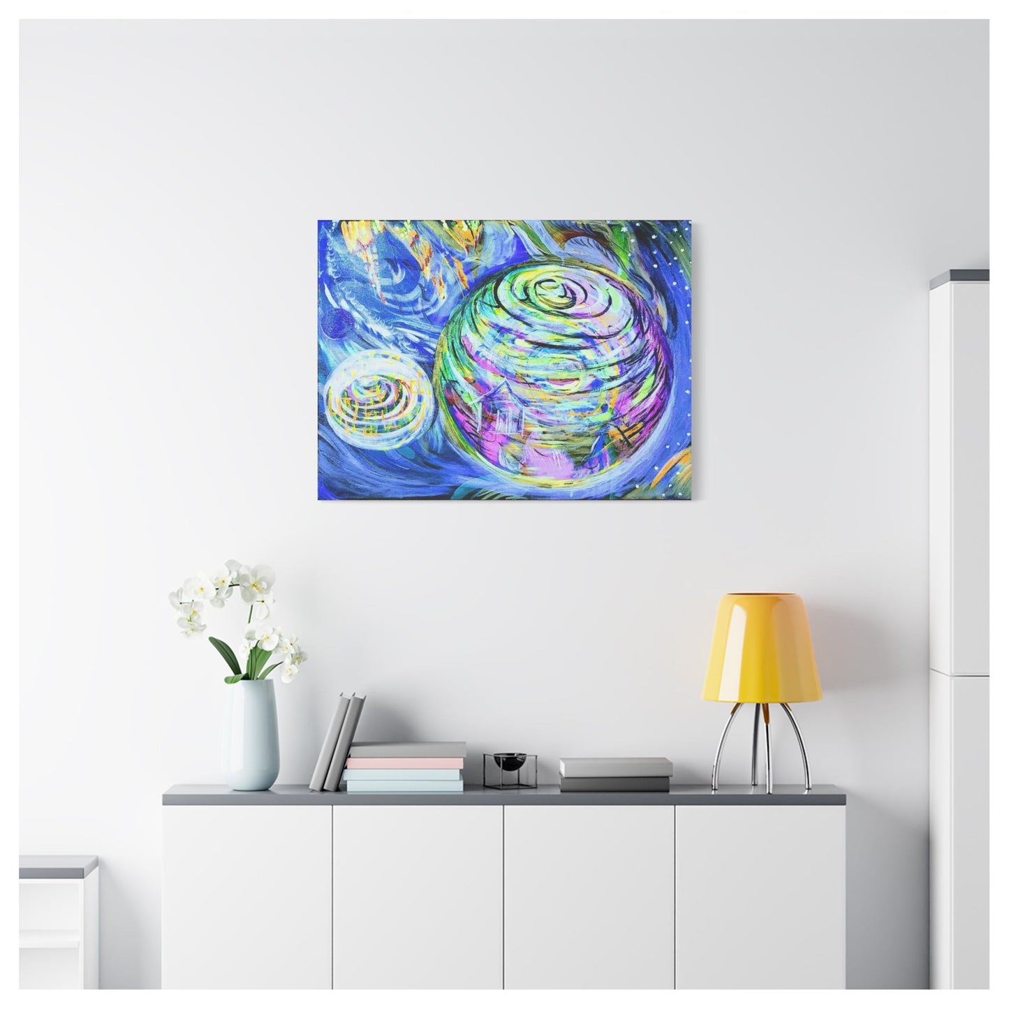 Cosmic Universe - Unique, Original Handmade Painting, Home Decor Abstract Wall Art | 24" x 18"