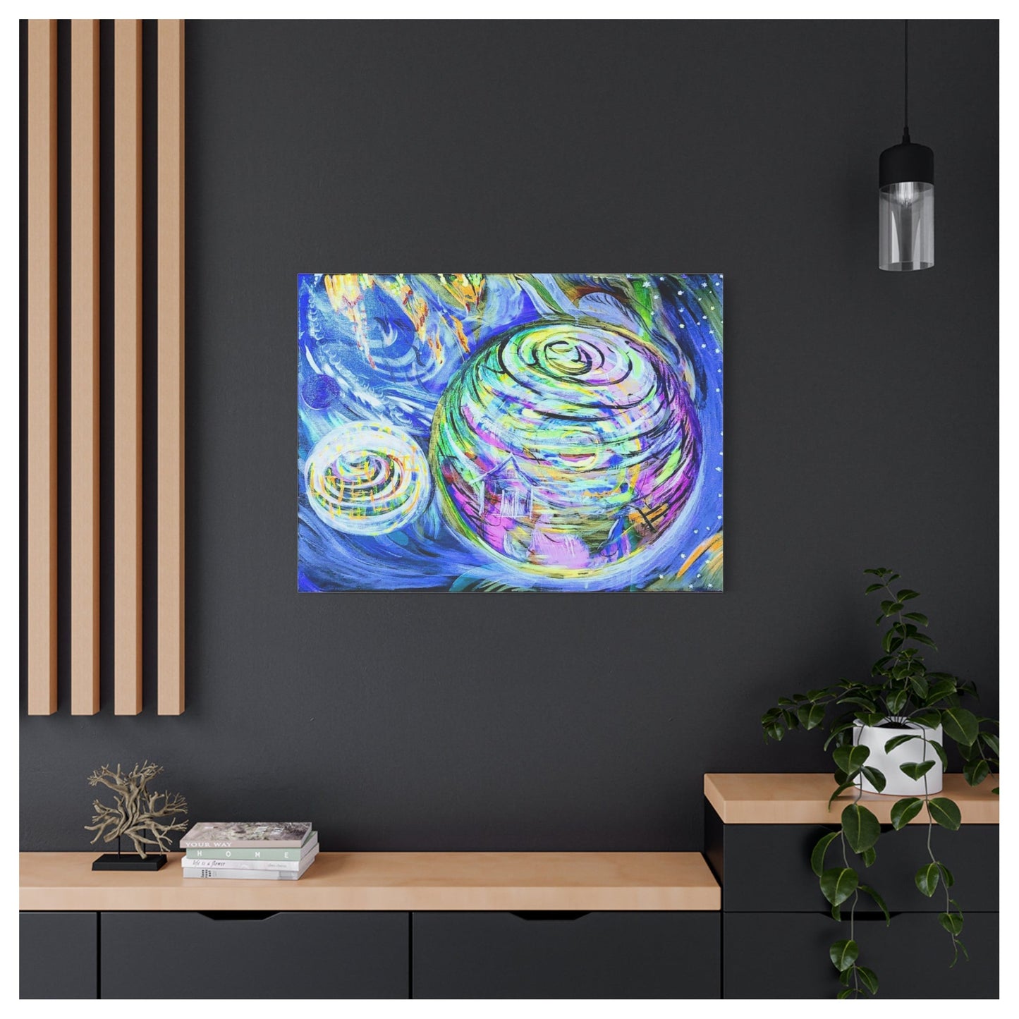 Cosmic Universe - Unique, Original Handmade Painting, Home Decor Abstract Wall Art | 24" x 18"